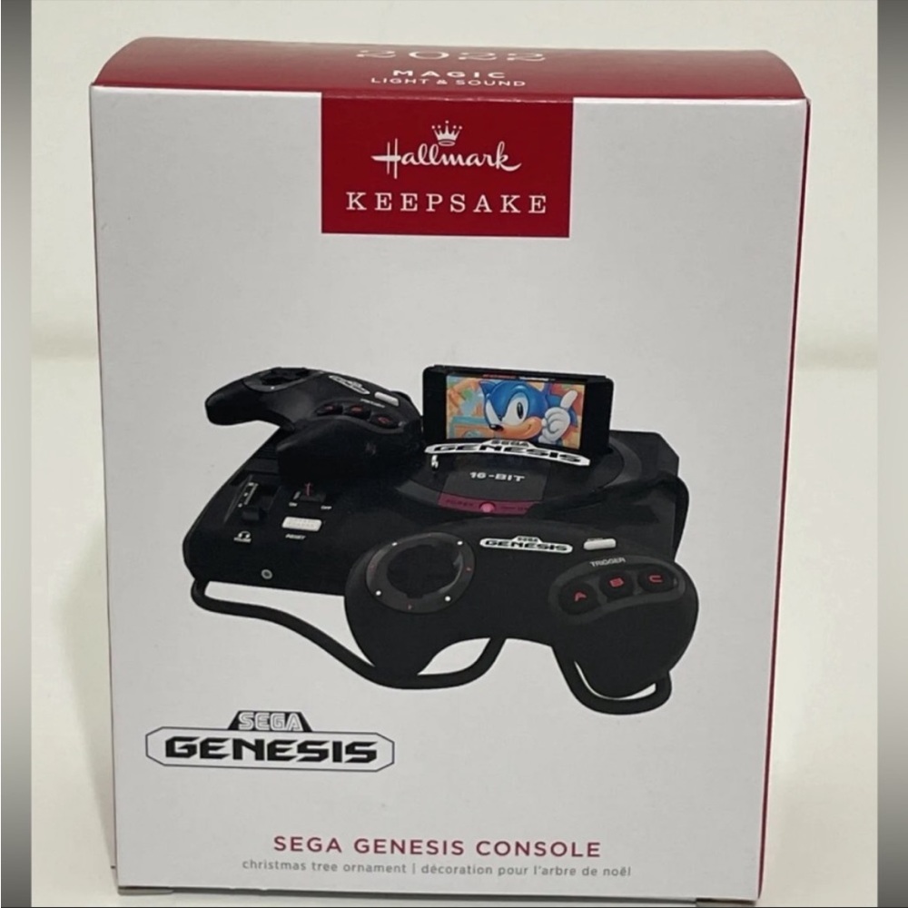 Hallmark Keepsake Ornament 2022 Sega Genesis Console Illuminates and sounds
